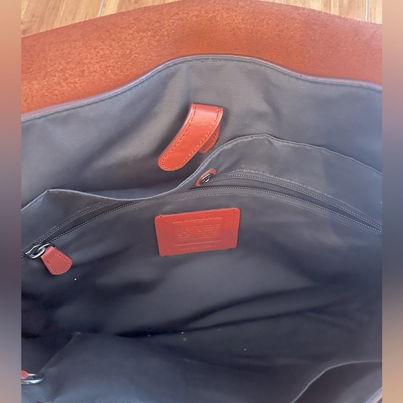 Coach Men’s Hudson Terracotta Messenger Bag Natural Soft Leather Original - Picture 2 of 8